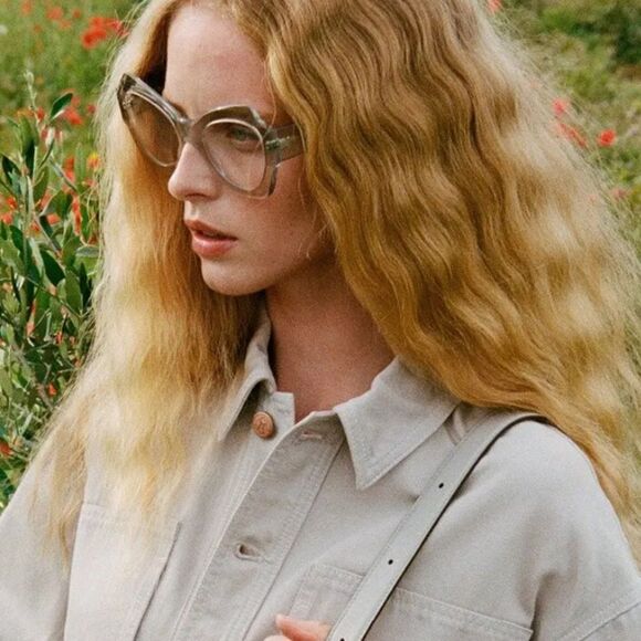 NIB ULLA JOHNSON Opal Sunglasses in Camel main image 5